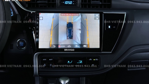 Màn hình DVD Android liền camera 360 xe Toyota Altis 2018 - nay | Bravigo Ultimate (6G+128G)  